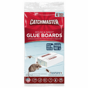 Catchmaster Mouse & Insect Solid Glue Board Traps 4 Count - Ready and Safe to Use Indoors