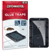 Catchmaster Mouse & Insect Glue Traps 16-Pk, Classic Sticky Traps for Bugs & Mice