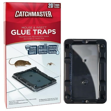 Catchmaster Mouse & Insect Glue Traps 20-Pk, Sticky Glue Mouse Traps Indoor for House & Garage