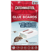 Catchmaster Mouse and Insect Glue Board Traps 4 Counts - Pre-baited and Ready to Use Indoors - Safe, non-toxic, and Easy to Use
