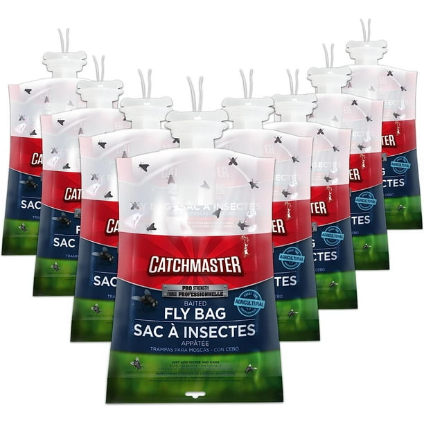 Catchmaster Pro Series Disposable Fly Bag 8 Pack Outdoor Use Non