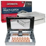 Catchmaster Pro Series Multi-Catch Mouse Trap 3-Pack, Humane Mouse Traps Indoor for Home