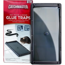 Catchmaster Rat, Snake & Mouse Traps 6Pk, Classic Glue Traps for Mice, Home Pest Control
