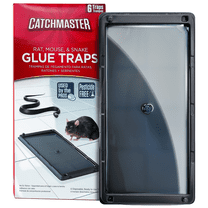 Catchmaster Rat, Snake & Mouse Traps 6Pk, Classic Glue Traps for Mice, Home Pest Control