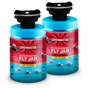 Catchmaster Reusable Fly Traps Outdoor Jar - 2-Pack, Bug Catcher and Flying Insect Trap