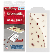 Catchmaster Roach Glue Board Trap, 10 Count, Adhesive Pest Trap for Cockroaches, Spiders, Crickets, Scorpions, Indoor Use, Pet Safe