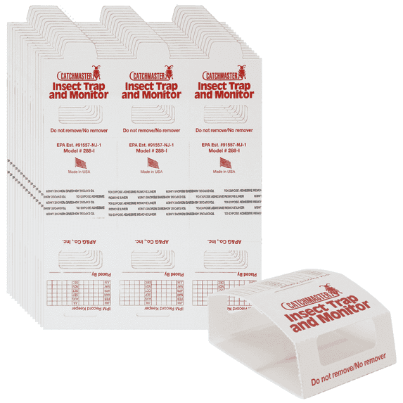 Catchmaster Insect Glue Traps 45-Pk (15 Sheets), Indoor Spider Traps, Foldable Glue Boards