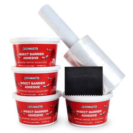 Catchmaster Insect Barrier Kit, Outdoor Insect Sticky Traps for Plants, Shrubs & Trees