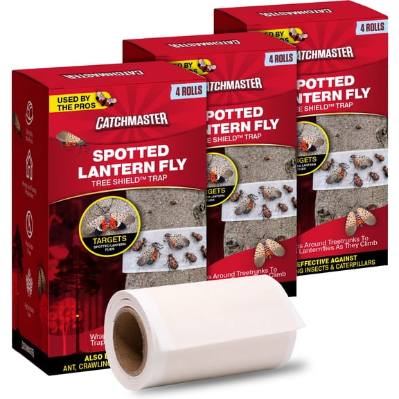 Catchmaster Tree Shield Insect Barrier, 30ft Rolls 12PK, Crawling Insect Trap for Trees