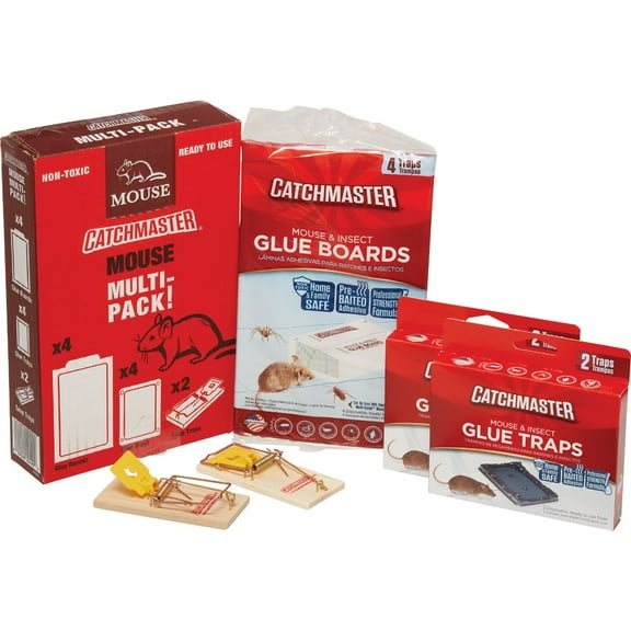 Catchmaster Mouse Trap Kit Variety Pack - Professional Grade, Indoor - 8 Piece Kit