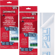 Catchmaster Window Fly Traps Trap for Flies Waterproof 24 Count Indoor Use