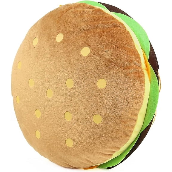Catchstar Cheeseburger Plush Kids Hamburger Pillow: Stuffed Burger Throw Toy