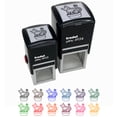 thumbnail image 1 of Catcus Cactus Cat Pun Self-Inking Rubber Stamp Ink Stamper - Lime Green Ink - Small 1 Inch, 1 of 7