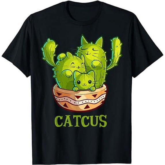 Catcus Cute Cat And Cactus Mexican Cactus Cinco De Mayo T-Shirt