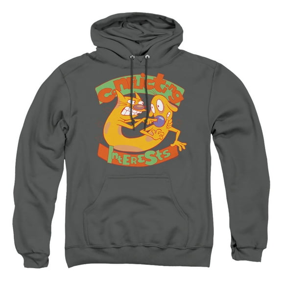Catdog Conflicting Interests Unisex Adult Pull-Over Hoodie