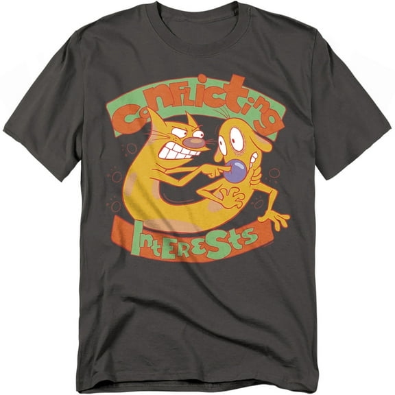 Catdog T-Shirt Conflicting Interests Unisex Graphic Tee For Men & Women