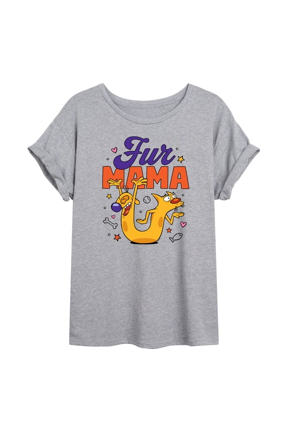 - Fur Mama - Women's Oversized Graphic T-Shirt