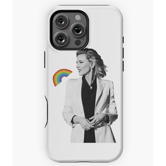Cate Blanchett Rainbow Pride Phone Case for iPhone 16 15 14 13 12 11 Pro Max