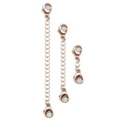 CATE & CHLOE 18k Rose Gold Plated Necklace Extender Pack for Women, Gift to Her