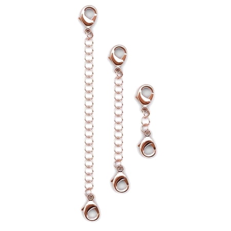 Cate & Chloe 18k Rose Gold Plated Necklace Extender Pack for Women, Gift to Her