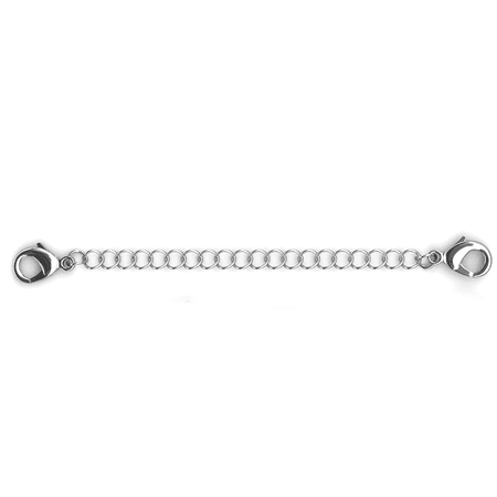 Cate & Chloe 18k White Gold Plated 3" Necklace Extender for Women, Gift to Her