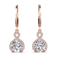 thumbnail image 1 of Cate & Chloe Alessandra 18k Rose Gold Plated Earrings with Simulated Diamond Crystals for Women, 1 of 10