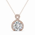 thumbnail image 1 of Cate & Chloe Alessandra 18k Rose Gold Plated Necklace with Simulated Diamond Crystals for Women, 1 of 9
