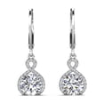 thumbnail image 1 of Cate & Chloe Alessandra 18k White Gold Plated Earrings with Simulated Diamond Crystals for Women, 1 of 10