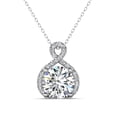 thumbnail image 1 of Cate & Chloe Alessandra 18k White Gold Plated Silver Necklace with Simulated Diamonds for Women, 1 of 9