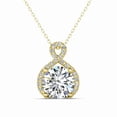 thumbnail image 1 of Cate & Chloe Alessandra 18k Yellow Gold Plated Silver Necklace with Simulated Diamonds for Women, 1 of 9