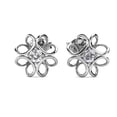 thumbnail image 1 of Cate & Chloe Alexis 18k White Gold Plated Flower Stud Earrings with Swarovski Crystals for Women, 1 of 9