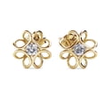 thumbnail image 1 of Cate & Chloe Alexis 18k Yellow Gold Plated Flower Stud Earrings with Swarovski Crystals for Women, 1 of 10