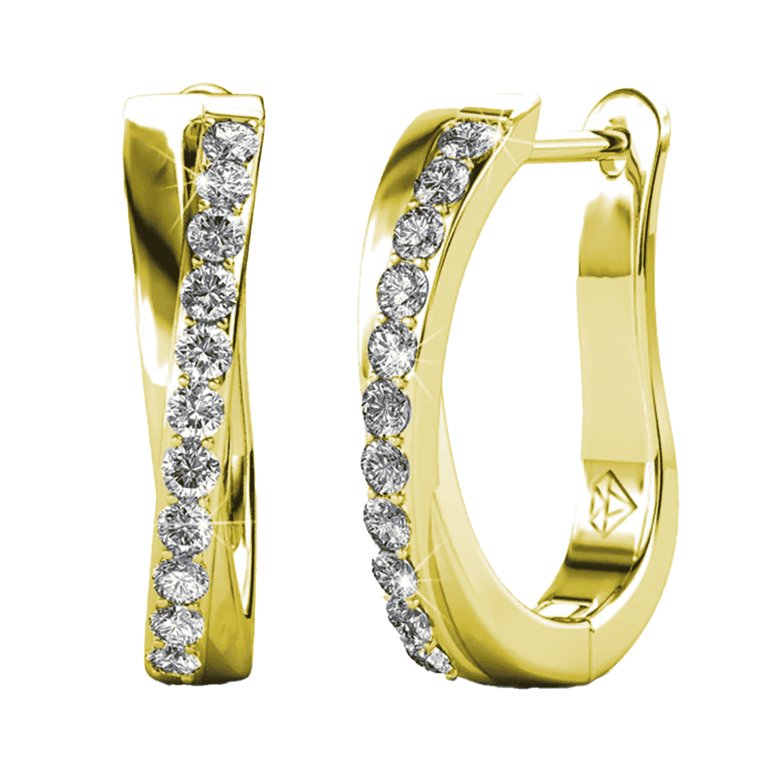 Cate Chloe McKenzie 18k White Gold Plated Drop Dangle Earrings with Swarovski Crystals for Women