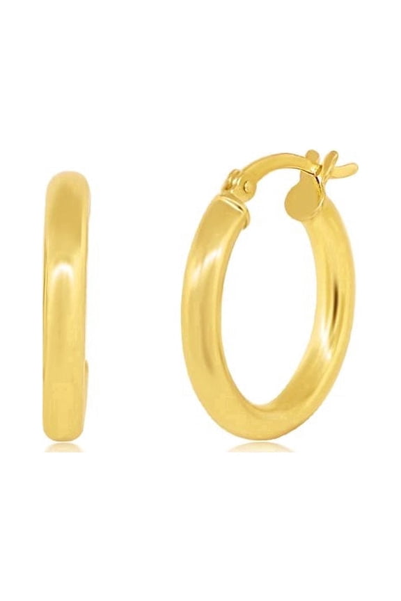 Amy 18k Yellow Gold Plated 20mm Hoop Earrings for Women, Gift for Her