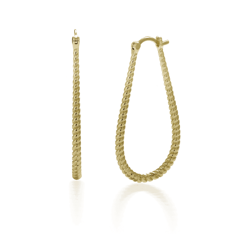 Cate & Chloe Angelica 18k Yellow Gold Plated 24mm U-Shaped 