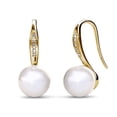 thumbnail image 1 of Cate & Chloe Ann 18k Yellow Gold Plated Shell Pearl Drop Earrings with Swarovski Crystals for Women, 1 of 8