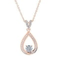thumbnail image 1 of Cate & Chloe Arabella 18k Rose Gold Plated Pendant Necklace with Simulated Diamonds for Women, 1 of 7