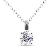 Cate & Chloe Araylia 18k White Gold Plated Solitaire Necklace with Swarovski Crystal for Women
