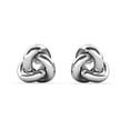 thumbnail image 1 of Cate & Chloe Ashley 18k White Gold Plated Knot Stud Earrings, Gift for Women, 1 of 9
