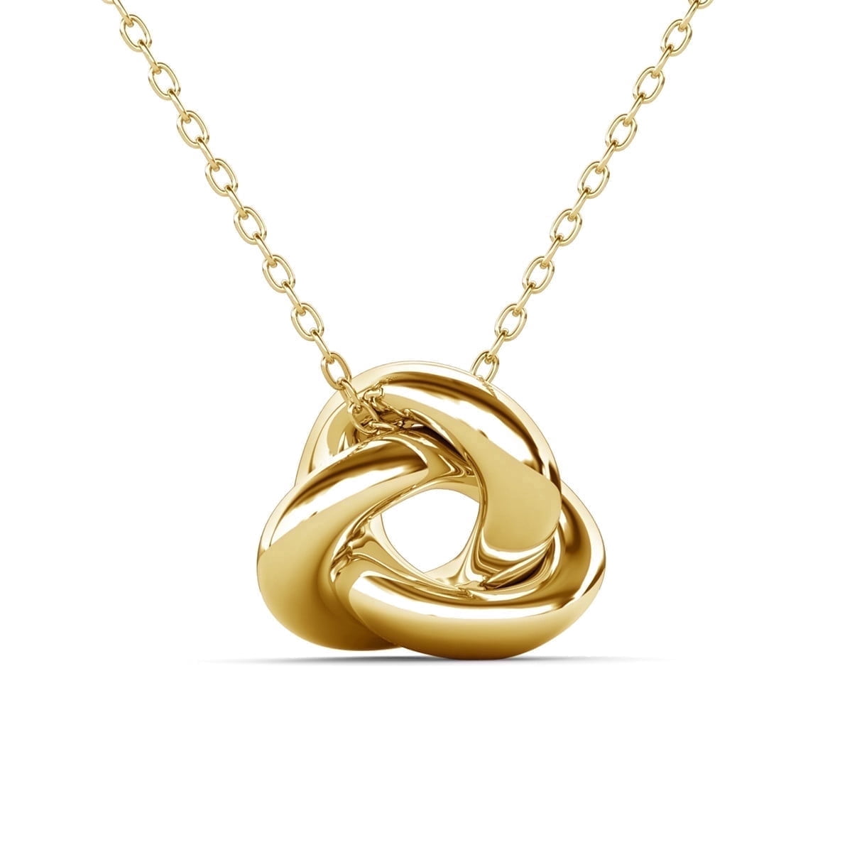 Cate & Chloe Ashley 18k Yellow Gold Plated Knot Pendant Necklace, Gift for Women