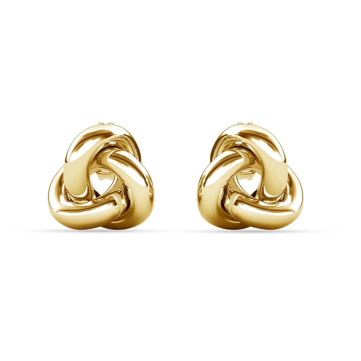 Cate & Chloe Ashley 18k Yellow Gold Plated Knot Stud Earrings, Gift for Women