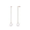 thumbnail image 1 of Cate & Chloe Aspen 18k Rose Gold Plated Shell Pearl Dangle Earrings for Women, Gift for Her, 1 of 6