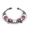 thumbnail image 1 of Cate & Chloe Aurora 18k White Gold Plated Bracelet with Pink Beads and Swarovski Crystals for Women, 1 of 9
