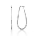 thumbnail image 1 of Cate & Chloe Beatrice 18k White Gold Plated 24mm U-Shaped Hoop Earrings for Women, Gift for Her, 1 of 9