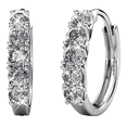 thumbnail image 1 of Cate & Chloe Bethany 18k White Gold Plated 15mm Hoop Earrings with Swarovski Crystals for Women, 1 of 9