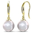 thumbnail image 1 of Cate & Chloe Betty 18k Yellow Gold Plated Shell Pearl Earrings with Swarovski Crystals for Women, 1 of 8