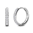 thumbnail image 1 of Cate & Chloe Bianca 18k White Gold Plated 14mm Hoop Earrings with Swarovski Crystals for Women, 1 of 11