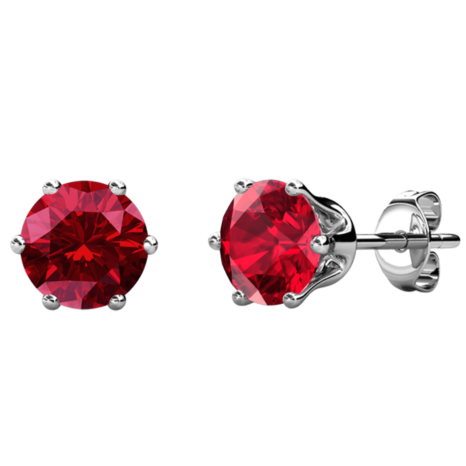 Cate & Chloe Garnet Birthstone 18k White Gold 