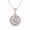 Rose Gold, variant on Cate & Chloe Blake 18k White Gold Plated Halo Necklace with Simulated Diamond Crystals for Women