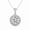 White Gold, variant on Cate & Chloe Blake 18k White Gold Plated Halo Necklace with Simulated Diamond Crystals for Women